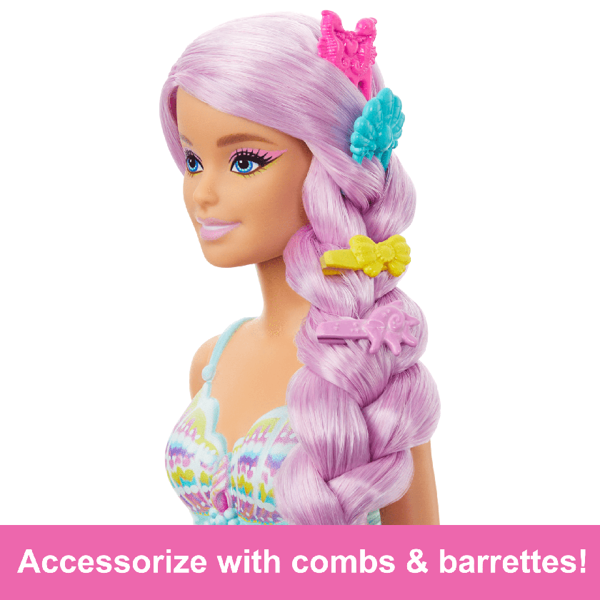 Barbie Mermaid Doll With 7-inch-Long Fantasy Hair & Accessories For Styling Play Free shipping