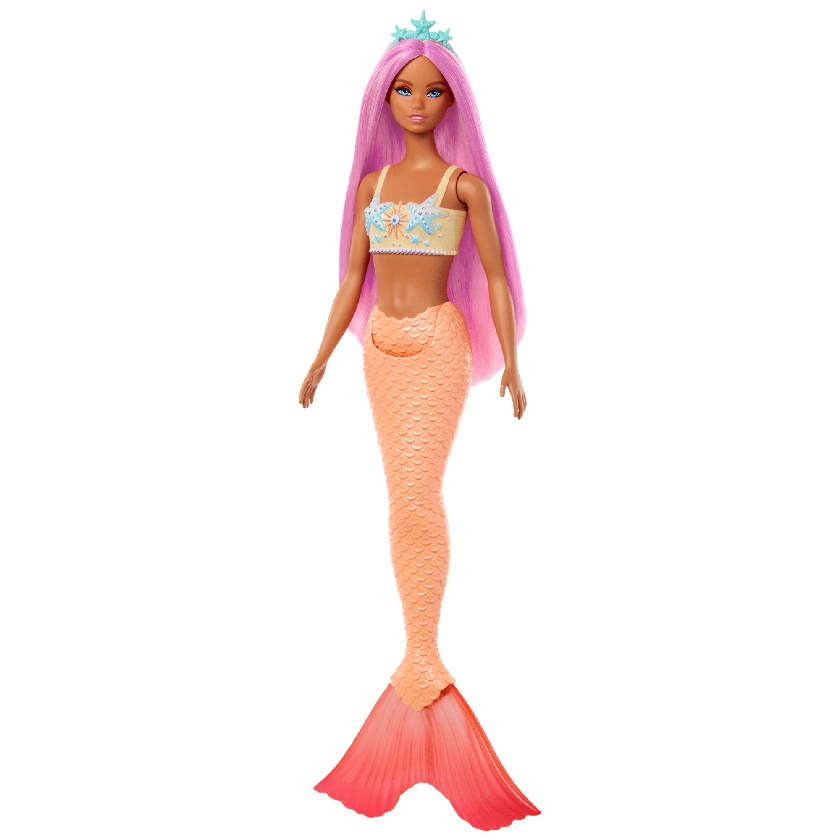 Barbie Mermaid Dolls With Colorful Hair, Tails And Headband Accessories For Sale