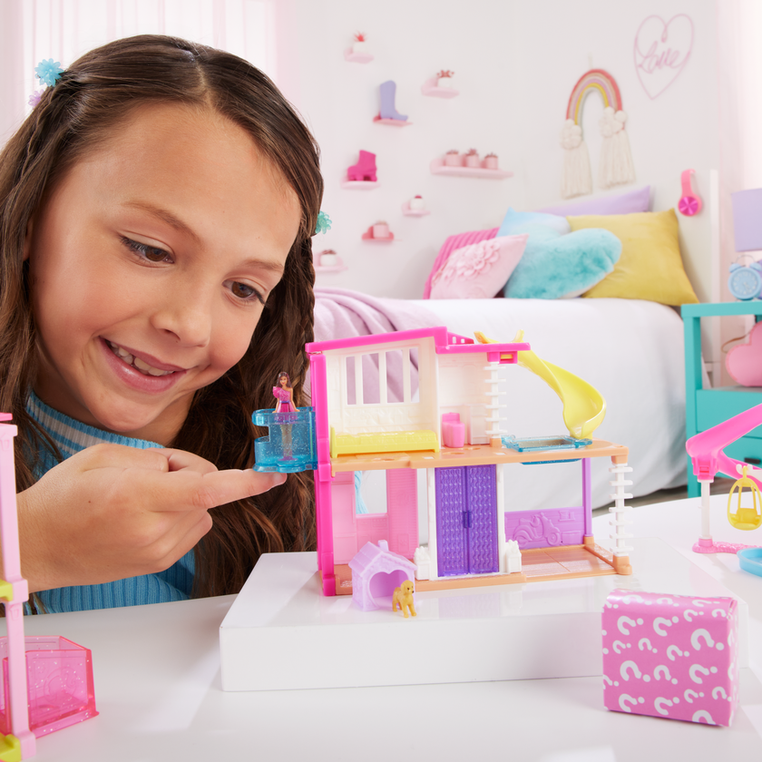 Barbie Mini Barbieland Doll House Playsets With 1.5-inch Doll, Furniture & Accessories High Quality