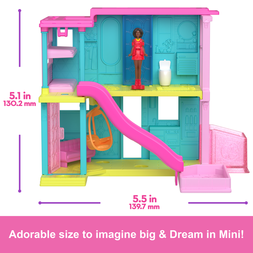 Barbie Mini Barbieland Doll House Playsets With 1.5-Inch Doll, Furniture & Accessories Same Day Delivery