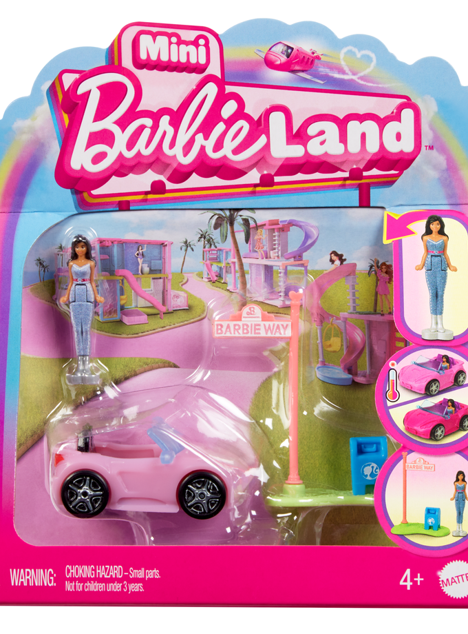 Barbie Mini Barbieland Doll & Vehicle Set With 1.5-Inch Doll & Convertible Car With Color-Change Best Price