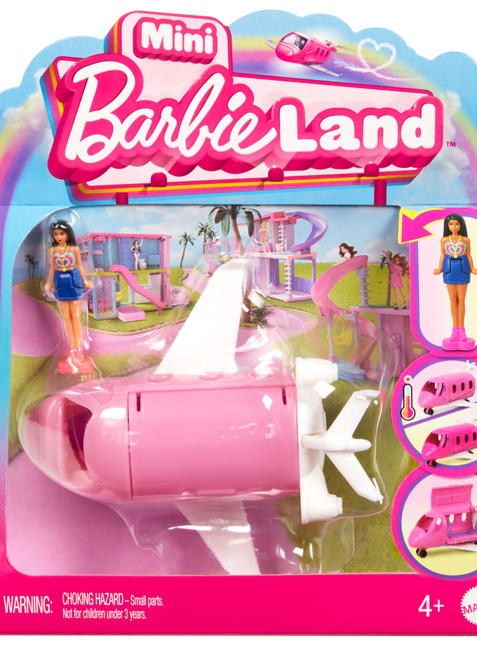 Barbie Mini Barbieland Doll & Vehicle Set With 1.5-inch Doll & Dreamplane With Color-Change Free shipping