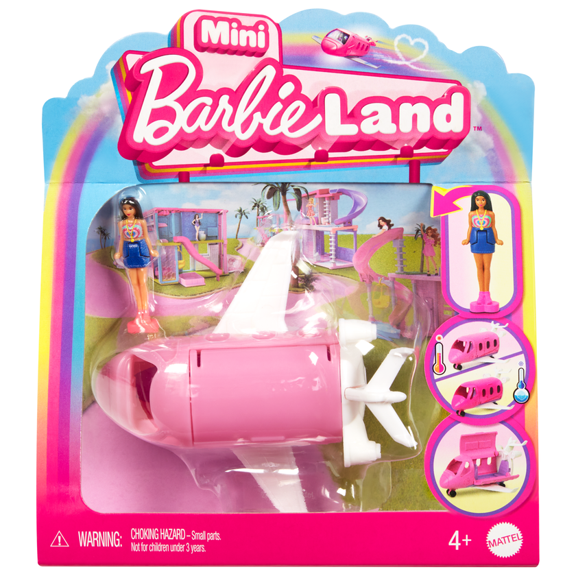 Barbie Mini Barbieland Doll & Vehicle Set With 1.5-inch Doll & Dreamplane With Color-Change Free shipping