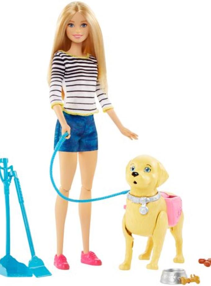 Barbie Muñeca Paseo de Perritos New Arrival