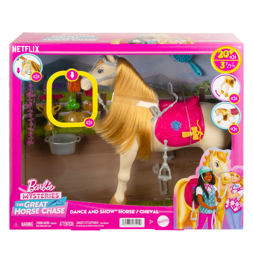 Barbie Mysteries: The Great Horse Chase interactive Toy Horse With Sounds, Music & Accessories New Arrival