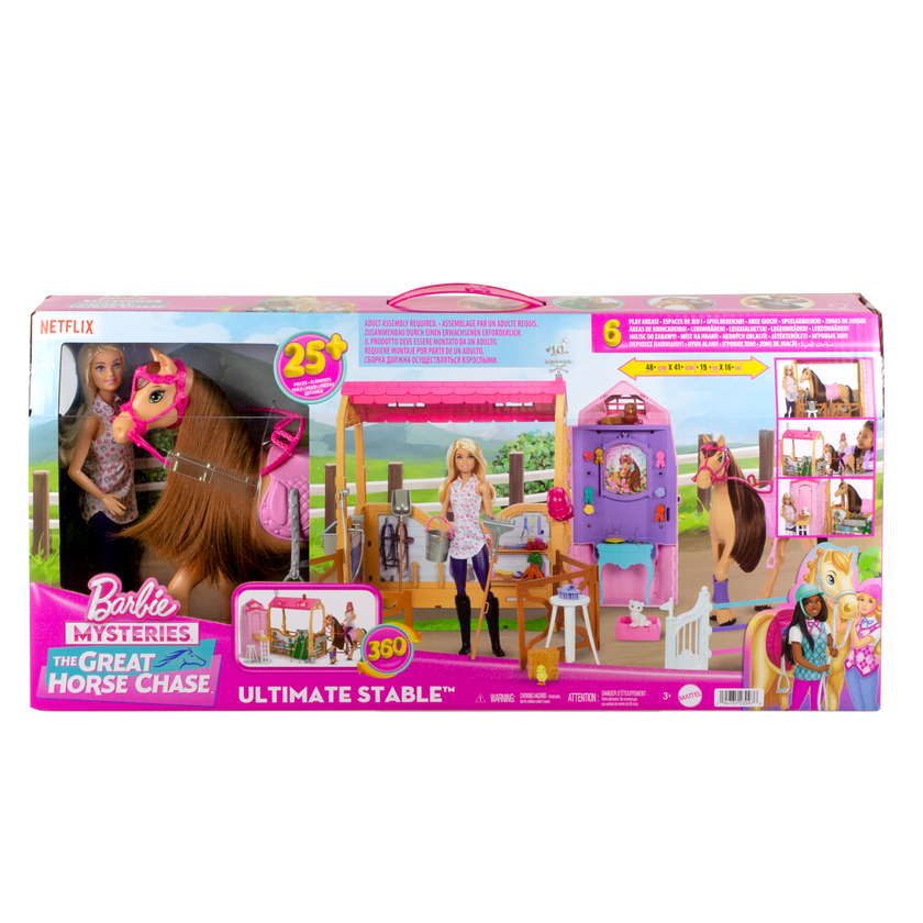 Barbie Mysteries: The Great Horse Chase Stable Playset With Doll, Toy Horse & Accessories, 25+ Pieces On Sale