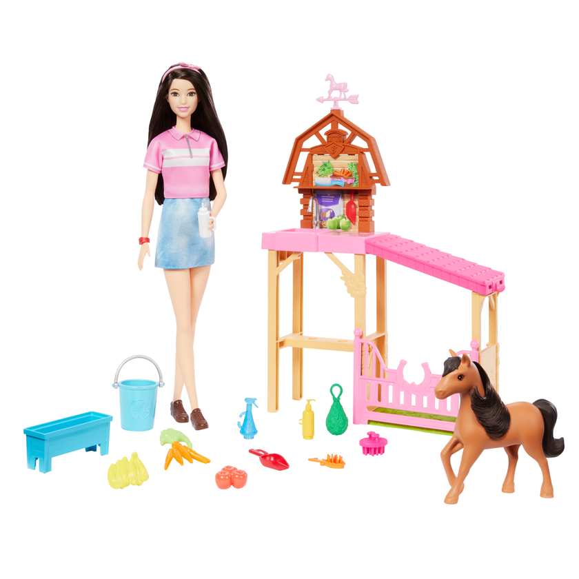 Barbie Mysteries: The Great Horse Chase Stable Playset With Fashion Doll, Small Toy Pony & 10+ Accessories Best Seller