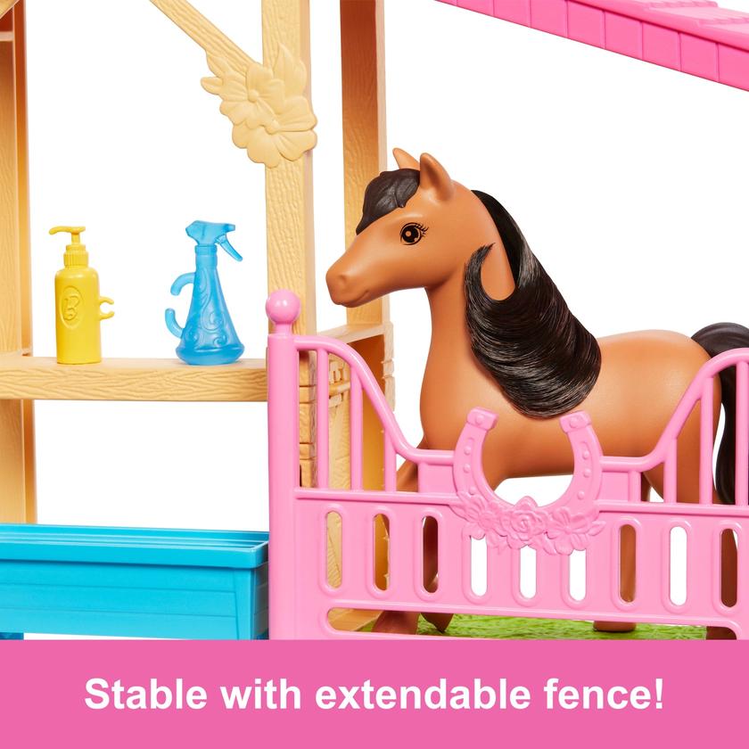 Barbie Mysteries: The Great Horse Chase Stable Playset With Fashion Doll, Small Toy Pony & 10+ Accessories Best Seller