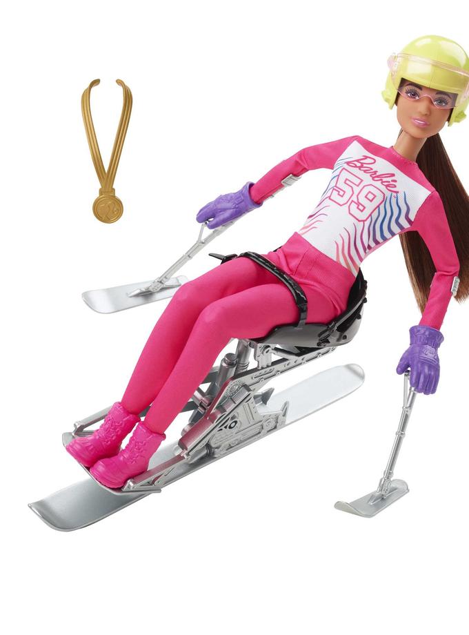 Barbie Para Alpine Skier Doll, Brunette With Ski Outfit, Trophy &Winter Sport Accessories For Sale