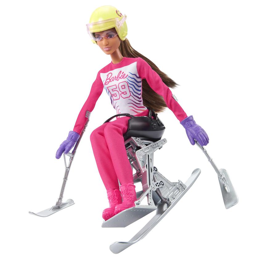 Barbie Para Alpine Skier Doll, Brunette With Ski Outfit, Trophy &Winter Sport Accessories For Sale