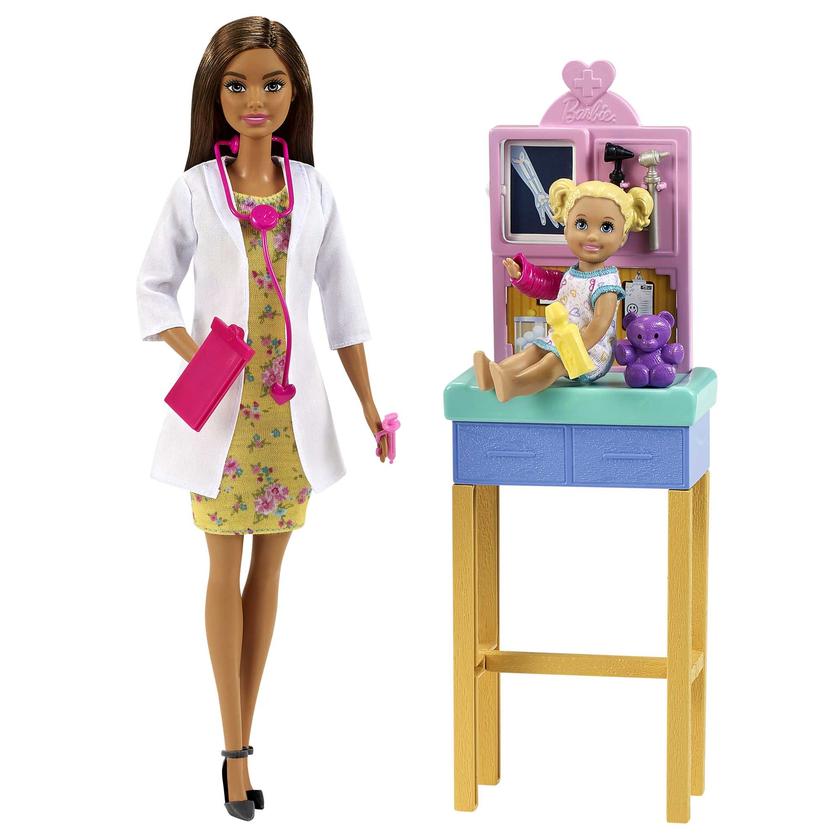 Barbie Pediatrician Playset, Brunette Doll (12-In/30.40-Cm), Ages 3 Years Old & Up Best Seller