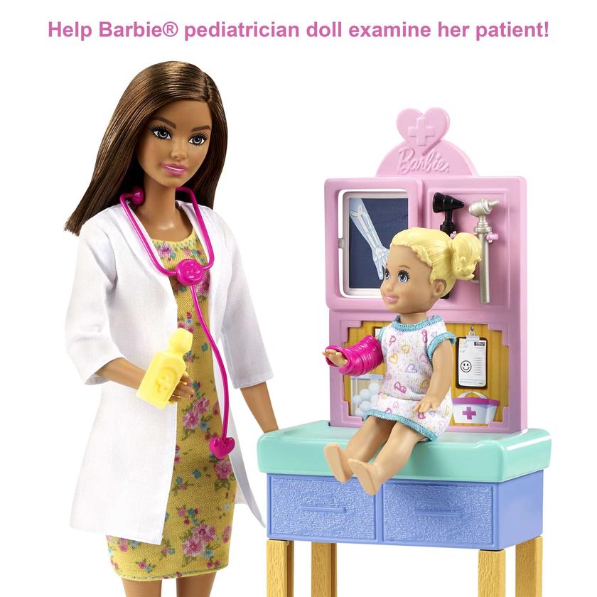 Barbie Pediatrician Playset, Brunette Doll (12-In/30.40-Cm), Ages 3 Years Old & Up Best Seller