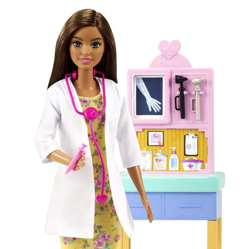 Barbie Pediatrician Playset, Brunette Doll (12-In/30.40-Cm), Ages 3 Years Old & Up Best Seller