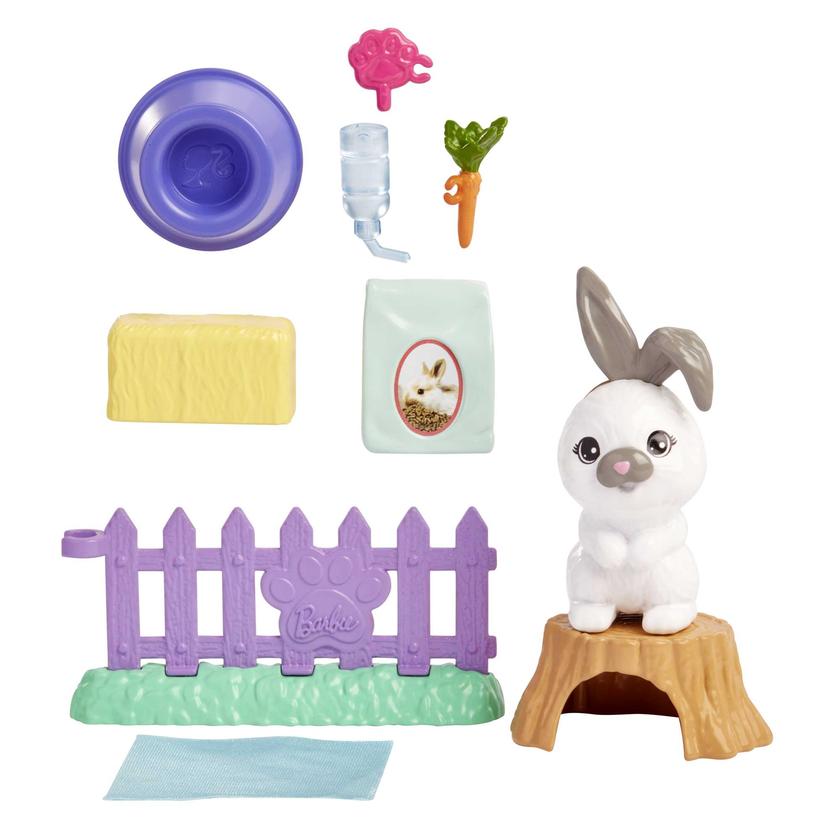 Barbie Pet And Accessories Set, Bunny With Moving Nose And Ears, Plus 10+ Pieces Best Seller