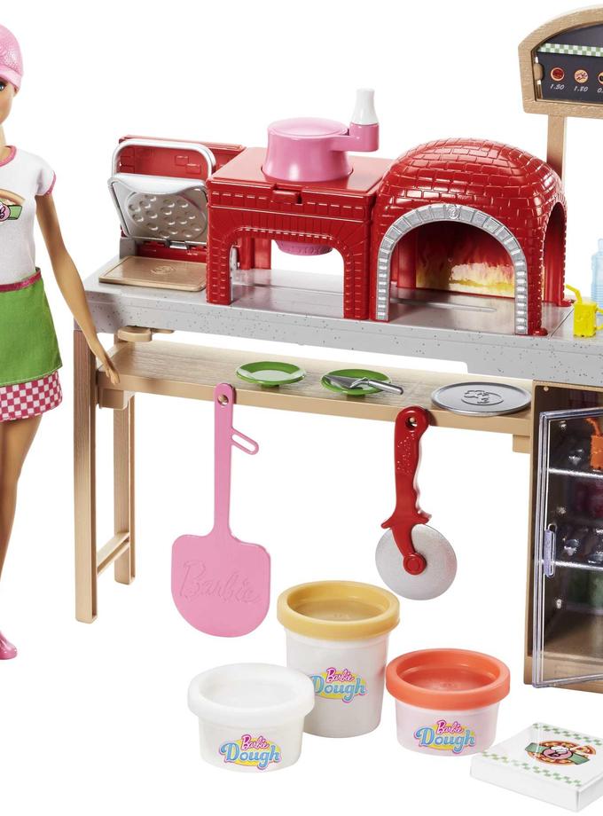 Barbie Pizza Chef Doll & Playset, Toy Oven & Counter, With Molds, 3 Dough Colors & Accessories On Sale