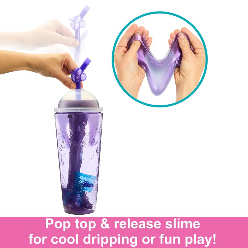 Barbie Pop Reveal Fruit Series Grape Fizz Doll, 8 Surprises Include Pet, Slime, Scent & Color Change New Arrival