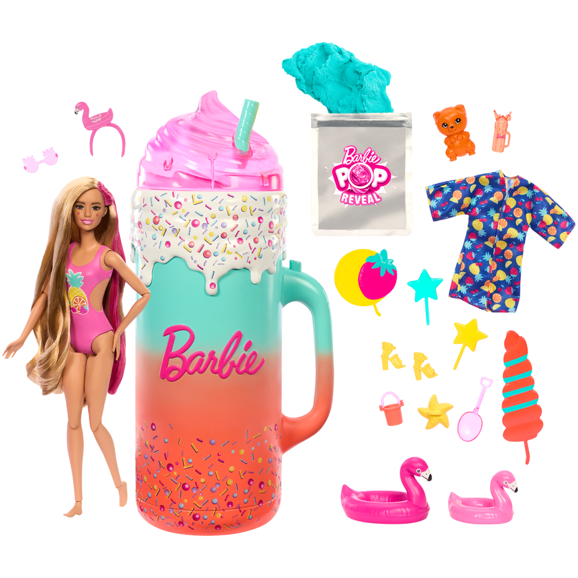 Barbie Pop Reveal Rise & Surprise Gift Set With Scented Doll, Squishy Scented Pet & More, 15+ Surprises Best Seller