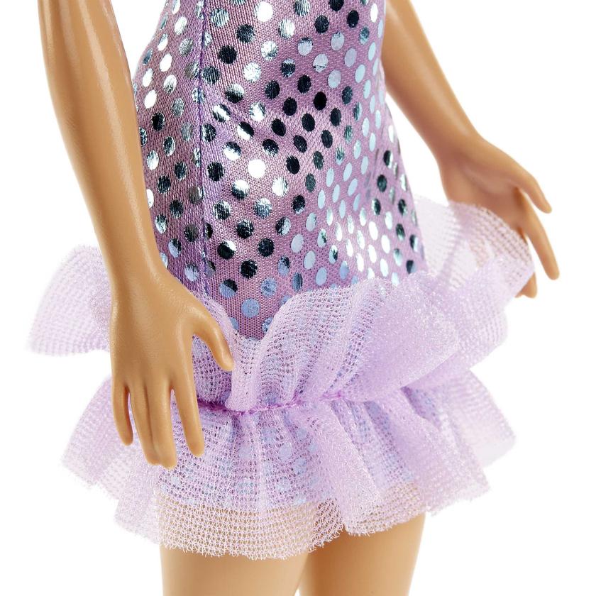 Barbie Poupée Blonde Avec Robe Lavande Métallique High Quality