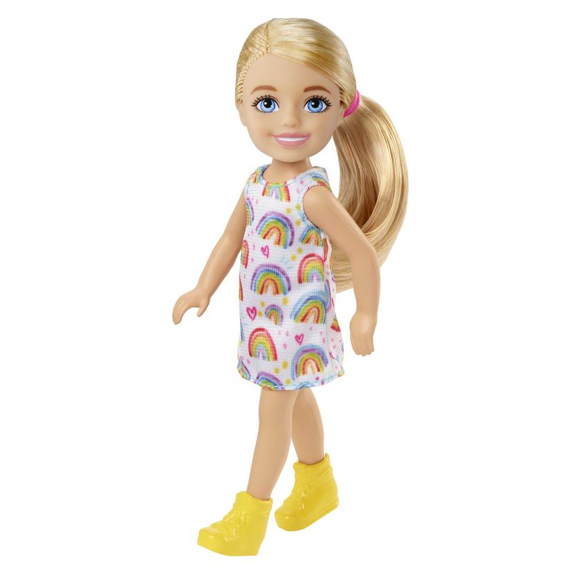 Barbie®  Poupée Chelsea™, Blonde, Robe Arc-en-Ciel, 3 Ans et Plus Free shipping