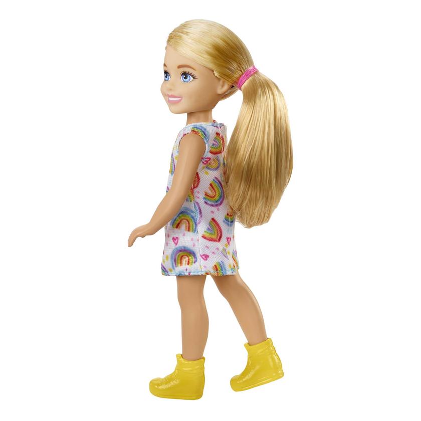 Barbie®  Poupée Chelsea™, Blonde, Robe Arc-en-Ciel, 3 Ans et Plus Free shipping