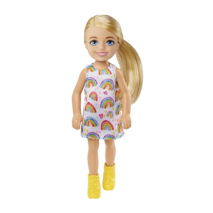 Barbie®  Poupée Chelsea™, Blonde, Robe Arc-en-Ciel, 3 Ans et Plus Free shipping