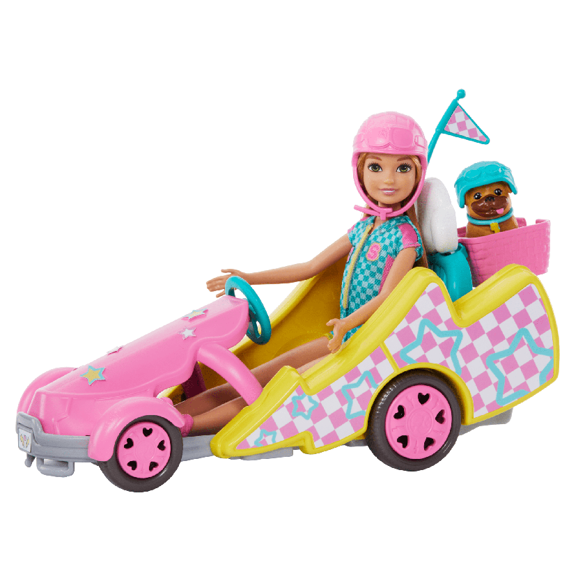 Barbie-Poupée Stacie Karting, Avec Kart, Chien et Accessoires Same Day Delivery