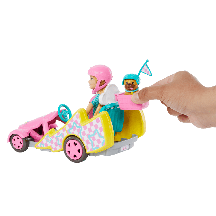 Barbie-Poupée Stacie Karting, Avec Kart, Chien et Accessoires Same Day Delivery