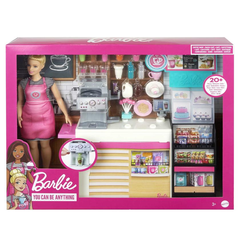 Barbie Profesiones Set de Juego Cafetería con Muñeca On Sale