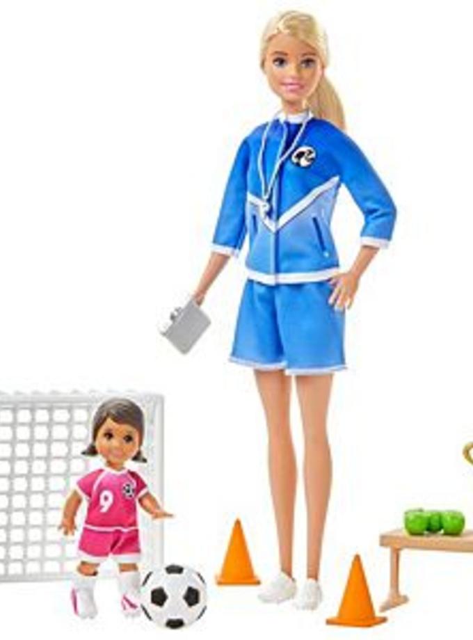 Barbie Profissões Boneca Treinadora de Futebol Loira Same Day Delivery