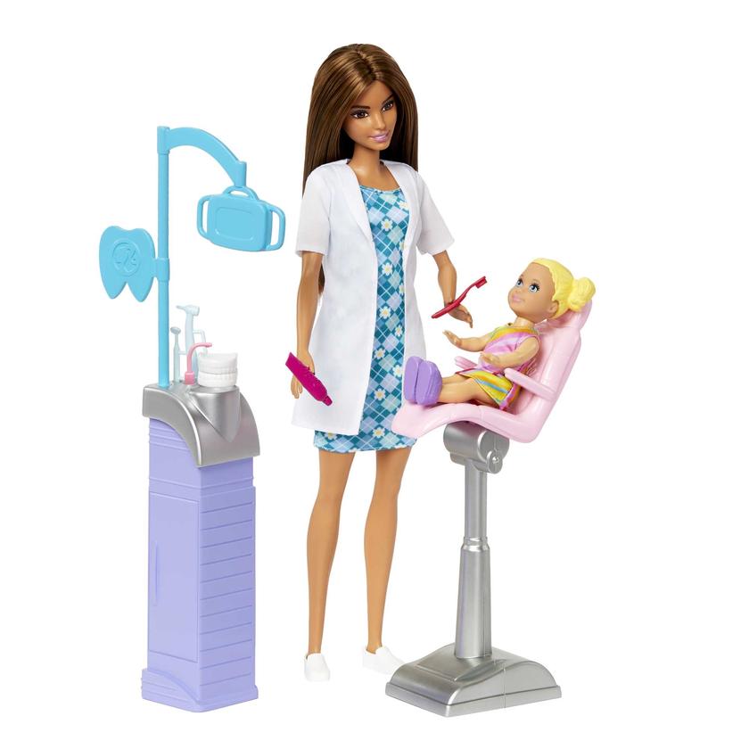 Barbie Profissões Conjunto de Brinquedo Dentista Cabelo Castanho Best Price