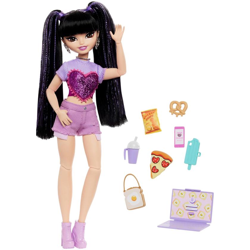 Barbie-Équipe de Rêve Renee-Poupée Avec 11Accessoires Nourriture Same Day Delivery