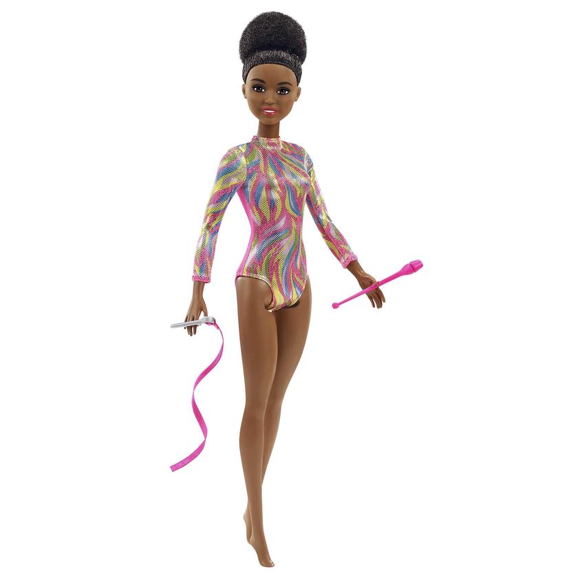 Barbie Rhythmic Gymnast Brunette Doll (12-In/30.40-Cm), Leotard & Accessories Free shipping