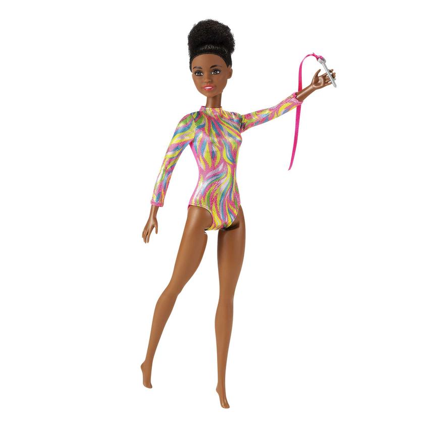 Barbie Rhythmic Gymnast Brunette Doll (12-In/30.40-Cm), Leotard & Accessories Free shipping