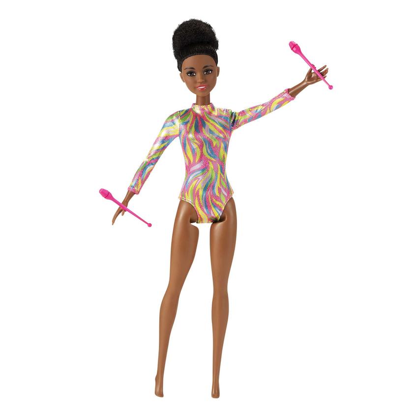 Barbie Rhythmic Gymnast Brunette Doll (12-In/30.40-Cm), Leotard & Accessories Free shipping