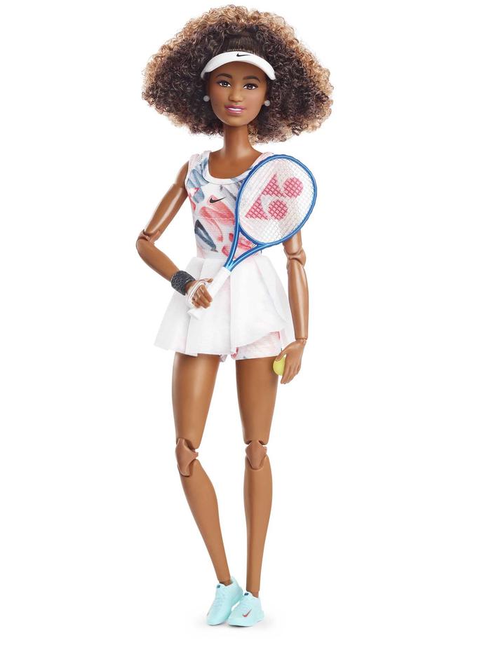 Barbie Role Models Naomi Osaka Doll, Posable, With Tennis Outfit & Racket For Sale