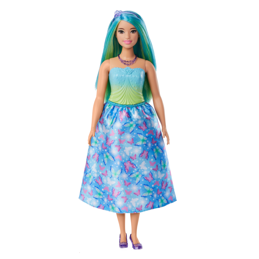 Barbie Royal Doll With Blue-Highlighted Hair, Butterfly-Print Skirt And Accessories Same Day Delivery