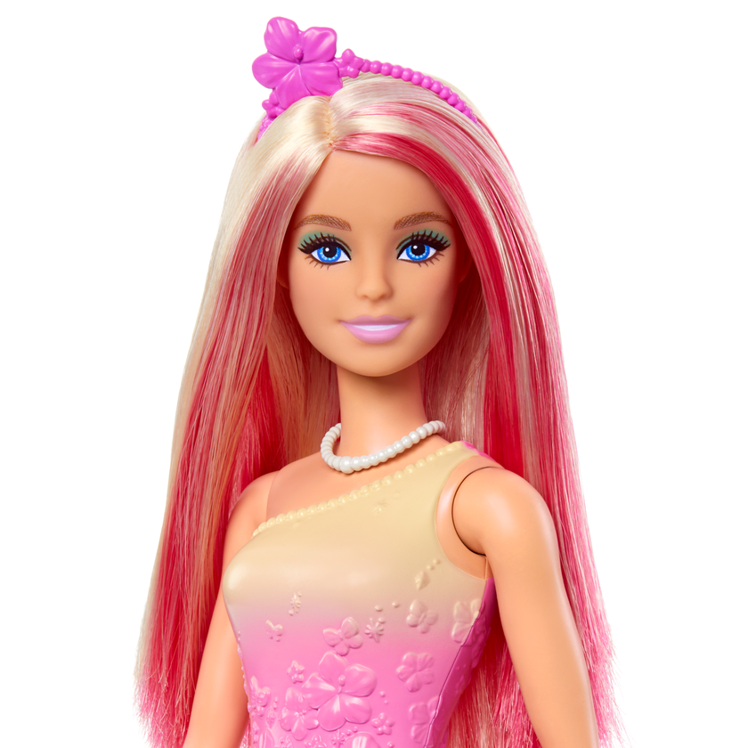 Barbie Royal Doll With Pink And Blonde Hair, Butterfly-Print Skirt And Accessories On Sale