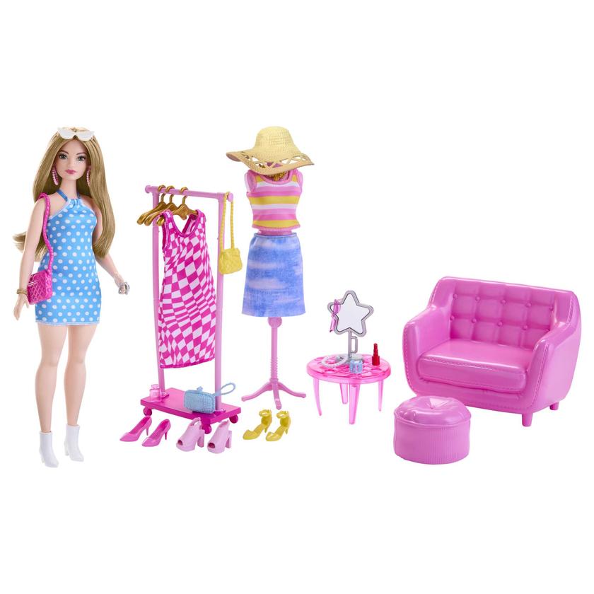 Barbie Séance D’Essayage Coffret Poupée, Tenues et Accessoires On Sale