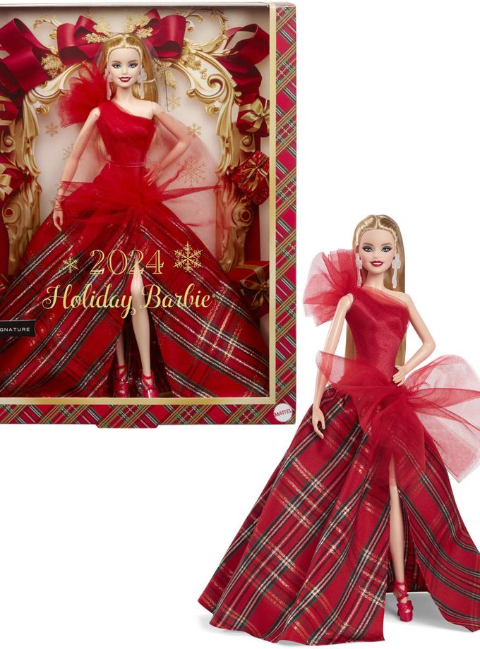 Barbie Signature 2024 Holiday Barbie Fashion Doll, Seasonal Collector Gift, Blonde With Plaid Gown Best Price