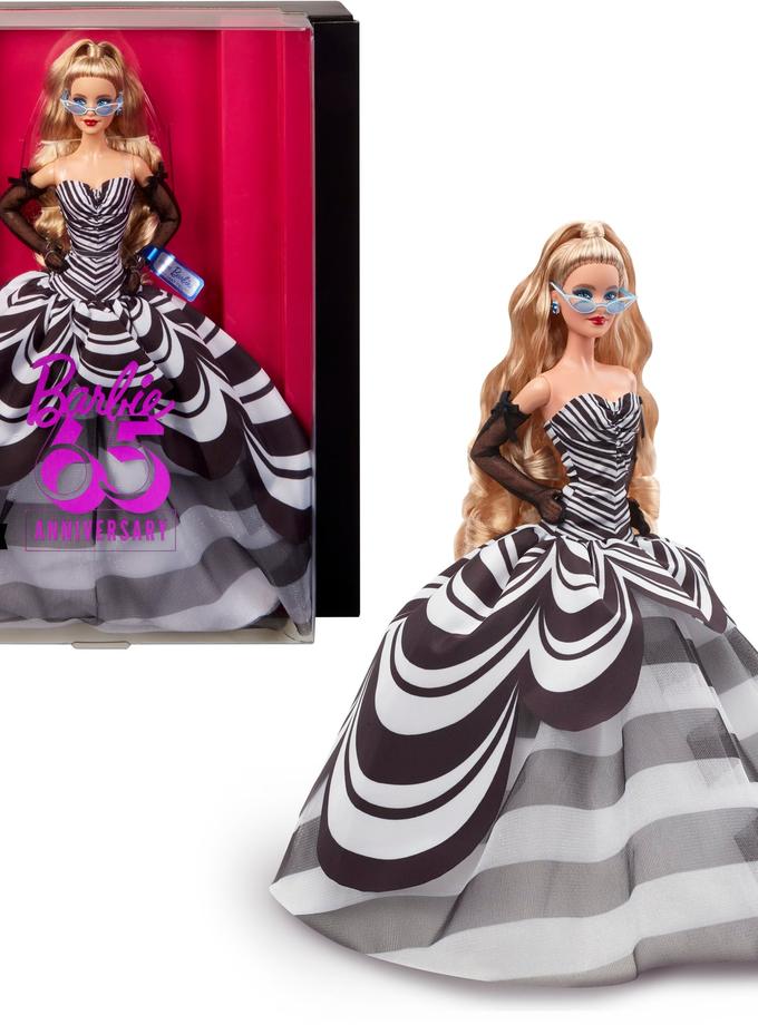 Barbie Signature 65th Anniversary Collectible Doll With Blonde Hair And Black And White Gown New Arrival