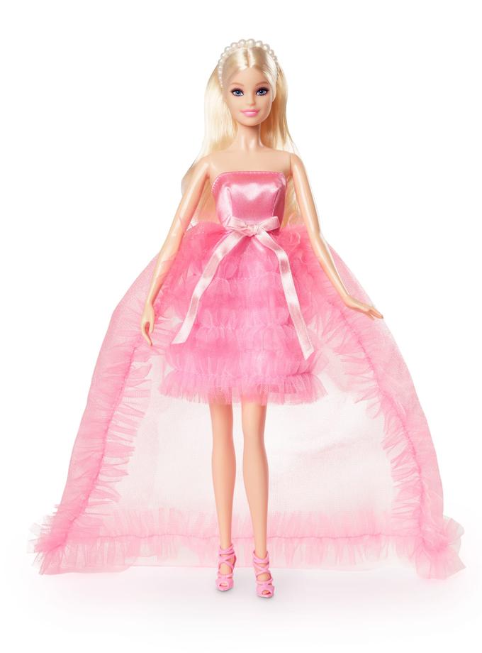 Barbie Signature Birthday Wishes Pink Dress Collectible Doll, Blonde Best Seller