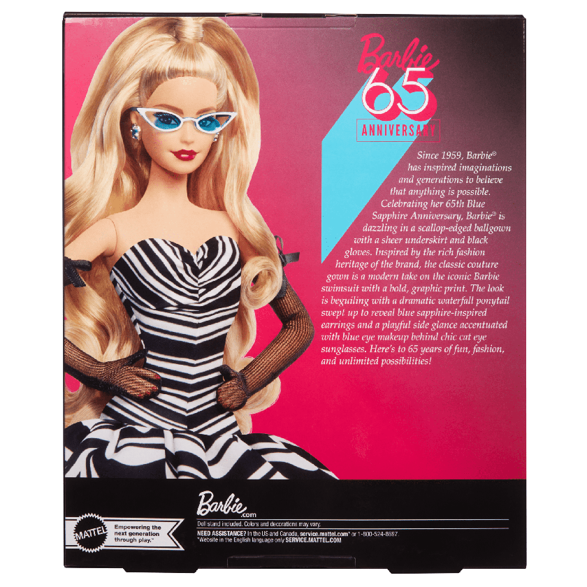 Barbie Signature Boneca de Coleção 65° Aniversário Blonde High Quality