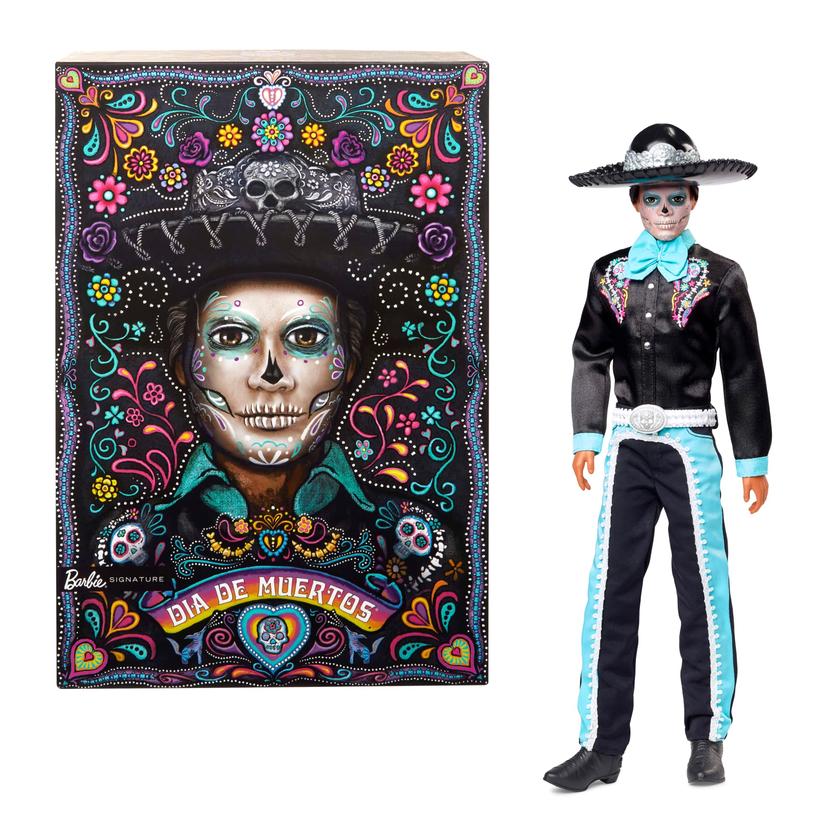 Barbie Signature Día De Muertos 2024 Collectible Ken Doll in Black Suit With Hat High Quality