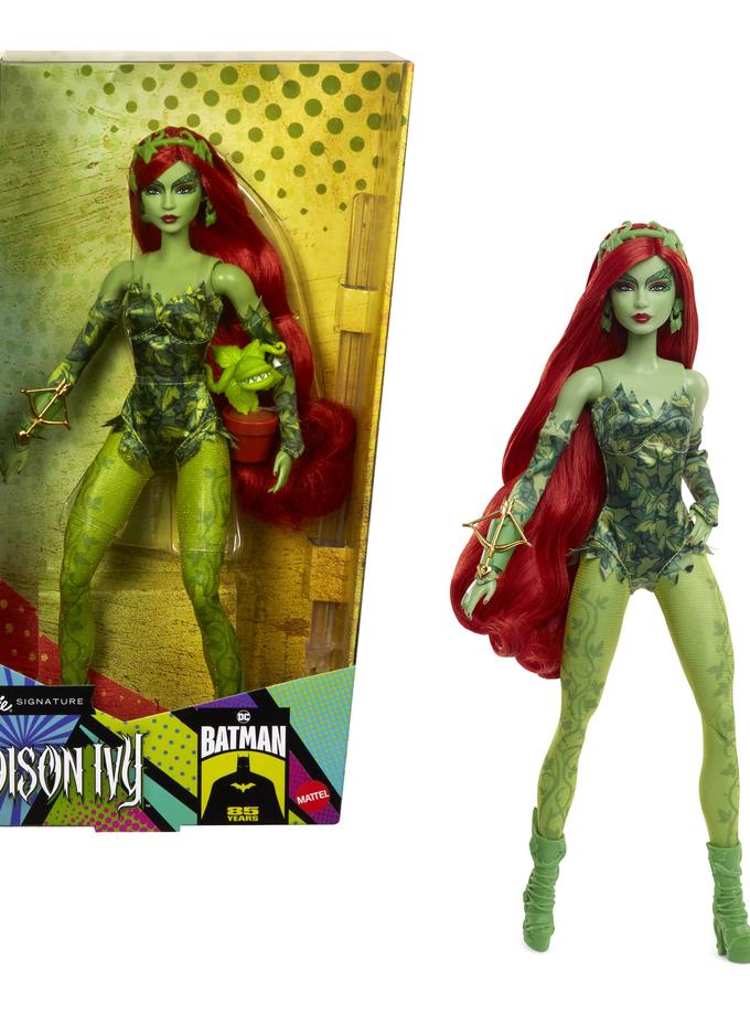 Barbie Signature Poison Ivy Collectible Doll With Posable Body And Iconic Outfit, & Accessories Free shipping