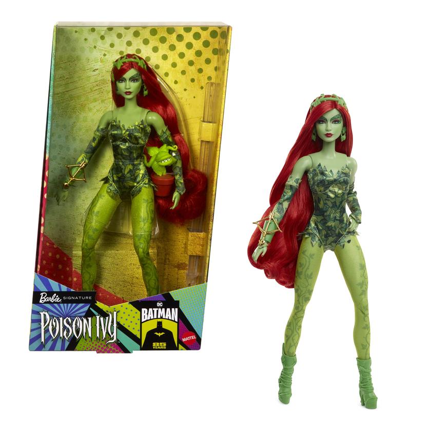 Barbie Signature Poison Ivy Collectible Doll With Posable Body And Iconic Outfit, & Accessories Free shipping