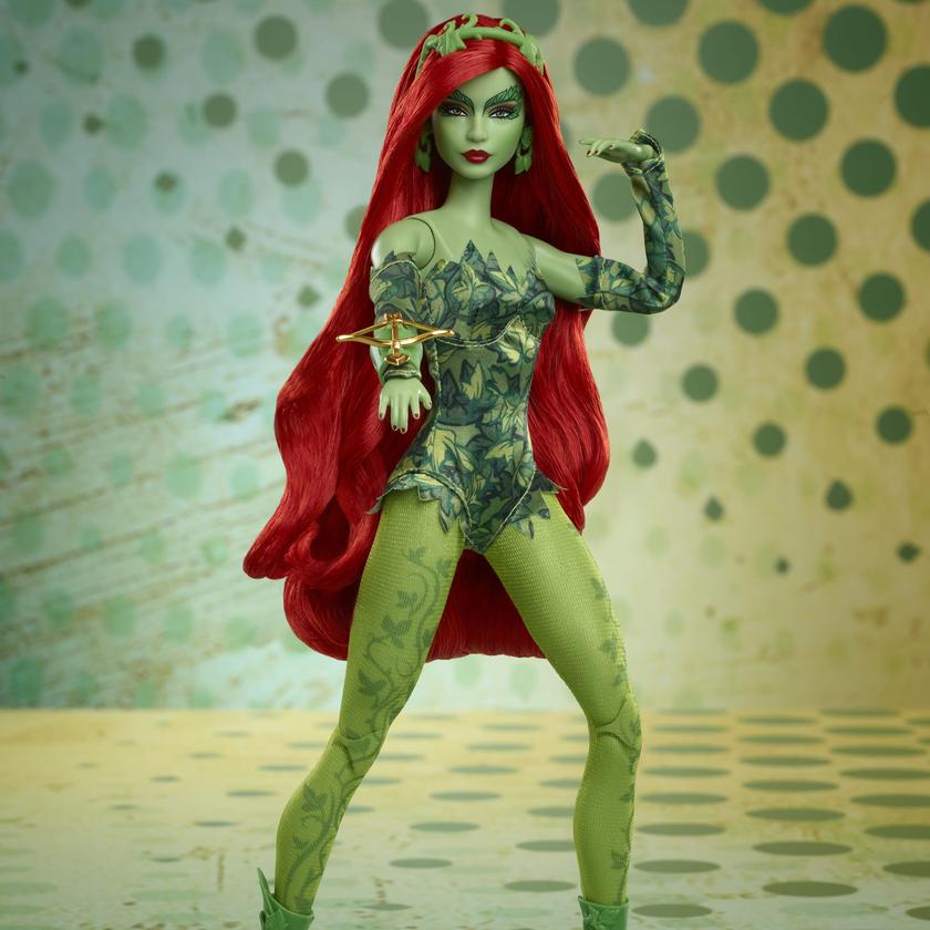 Barbie Signature Poison Ivy Collectible Doll With Posable Body And Iconic Outfit, & Accessories Free shipping