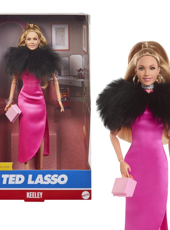 Barbie Signature Ted Lasso Collectible Doll, Keeley Jones Wearing Pink Dress Same Day Delivery