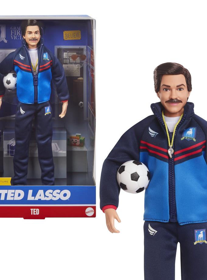 Barbie Signature Ted Lasso Collectible Doll Wearing Blue AFC Richmond Tracksuit Best Buy