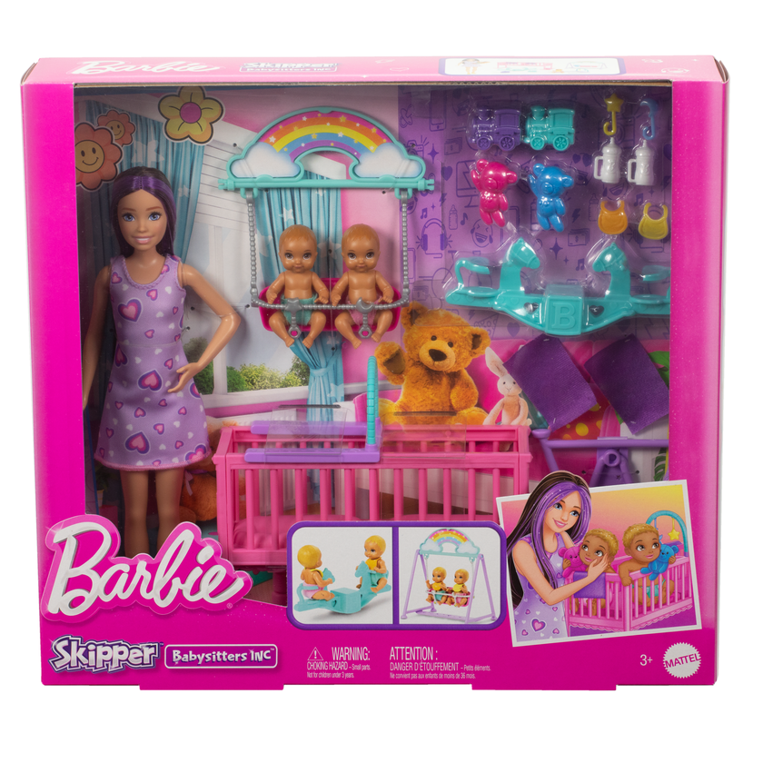 Barbie Skipper Babysitter Doll With Twin Nursery Playset & Accessories Best Buy