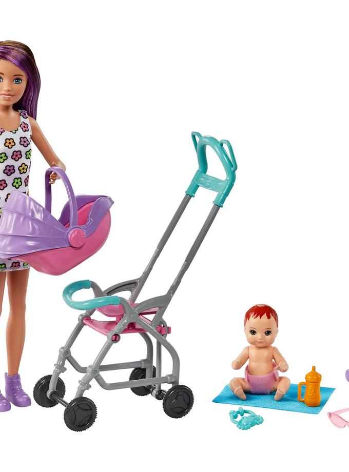 Barbie Skipper Babysitters Inc. Doll & Stroller Playset, For 3 Years & Up On Sale